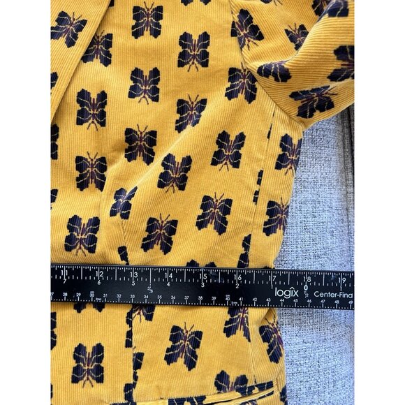 J.Crew Parke Blazer Marigold Navy Butterfly Corduroy Blazer Jacket Sz 10 NEW - Picture 11 of 14